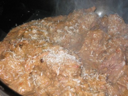 beef rendang - served