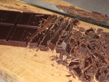 chopped chocolate