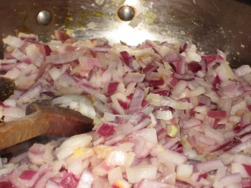 sauteing onions
