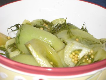 pickled green tomatoes
