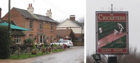 Cricketers Pub Sign