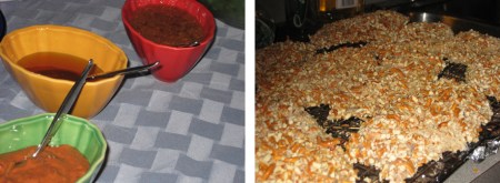 pretzel chicken & sauce