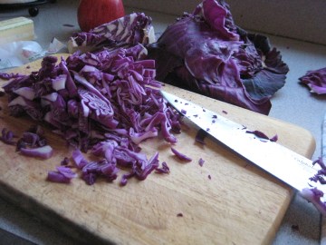 sliced cabbage