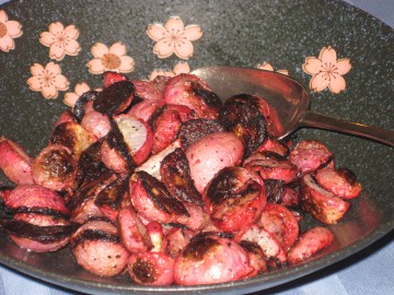 roasted radishes