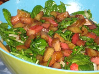 salad w rhubarb